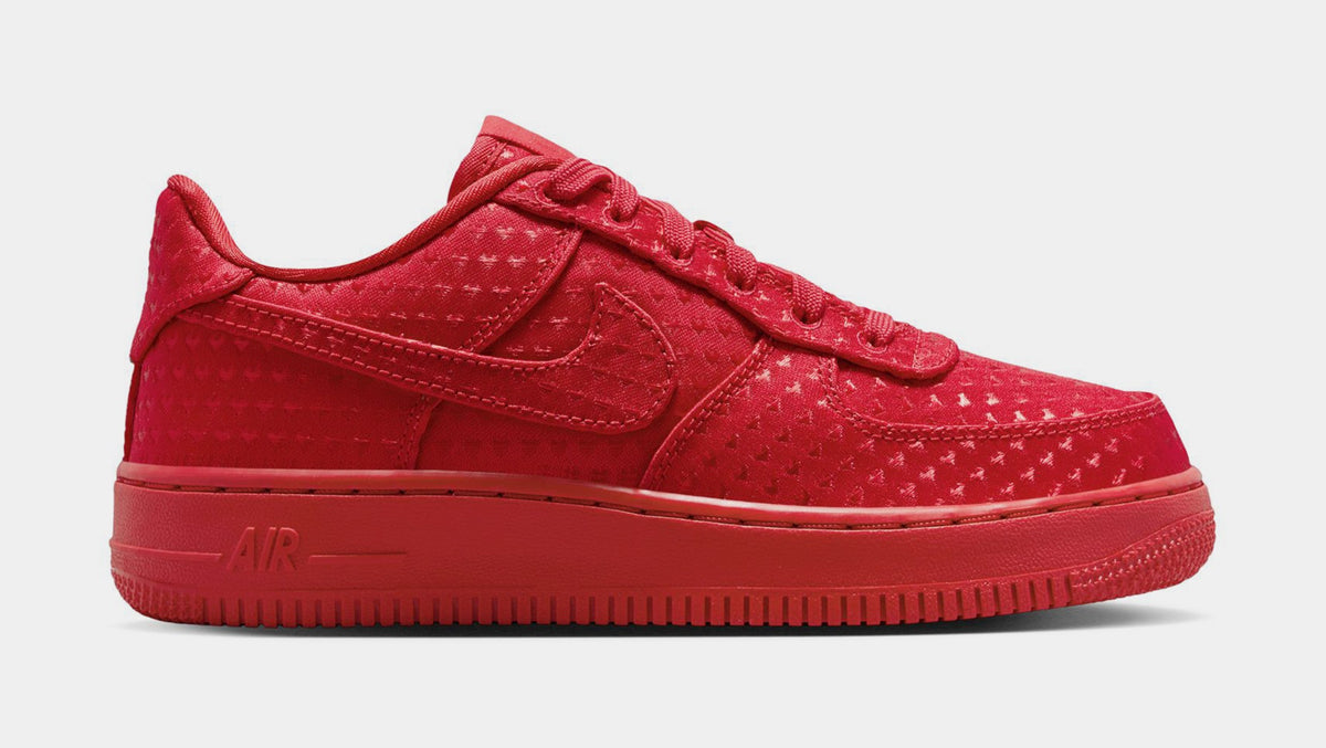 Air Force 1 Low Valentines Day Grade School Lifestyle Shoes (University Red/University Red/Black) - sneakers
