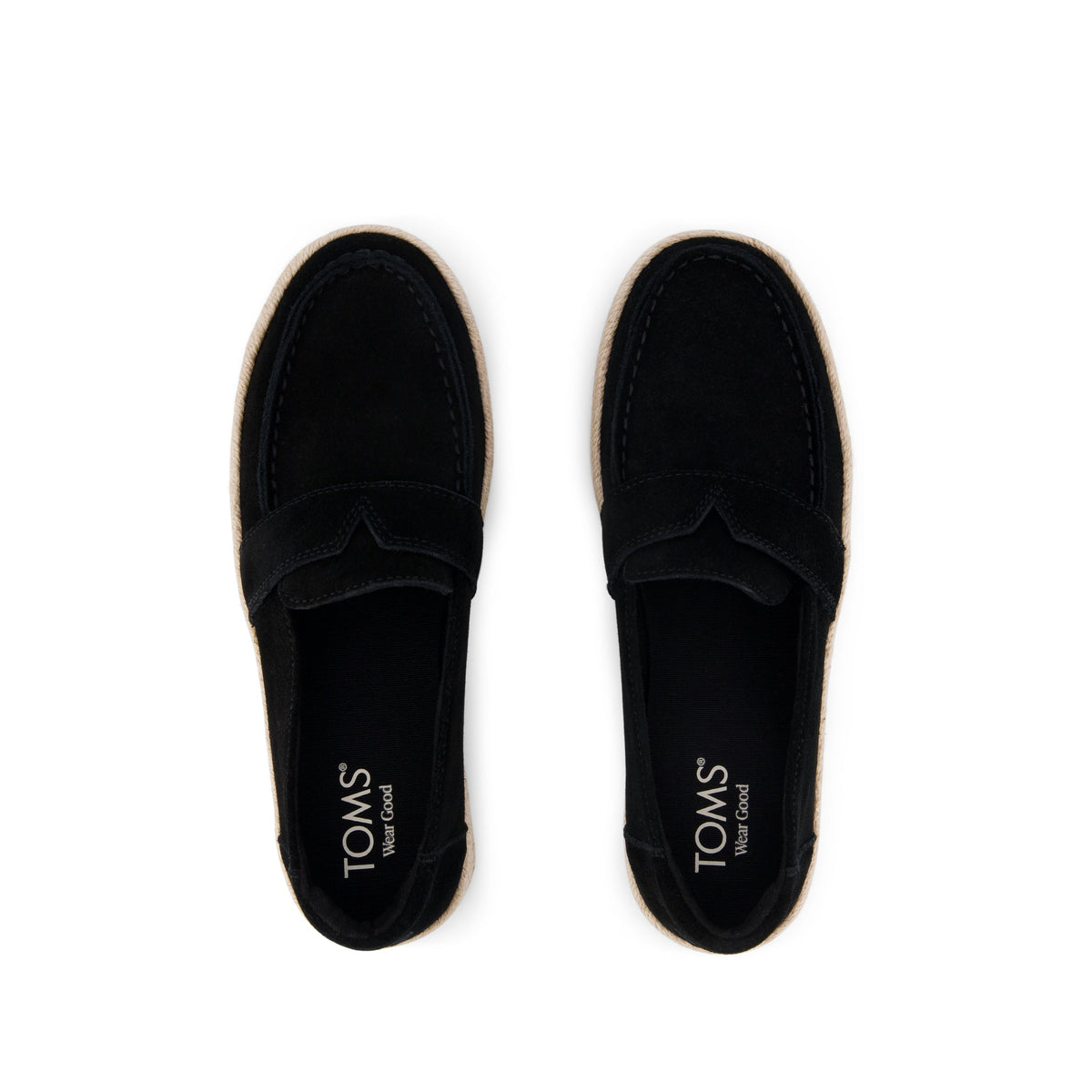 Womens Blakely Loafer Espadrille Black Suede - loafers - view 5