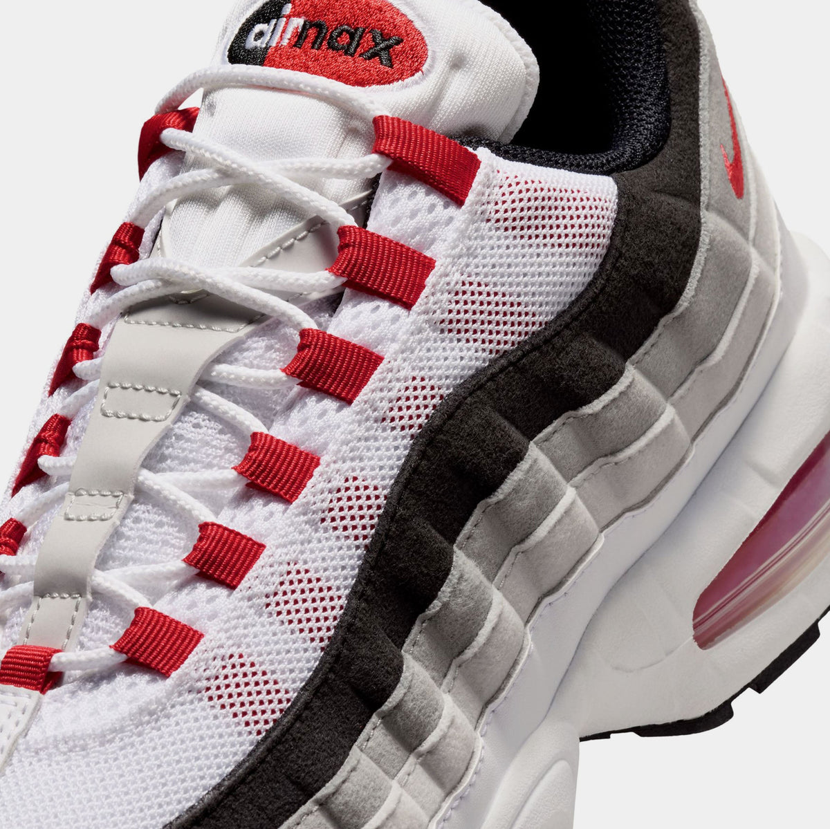 Air Max 95 Big Bubble Comet Red Mens Running Shoes (White/Comet Red/Nuetral Grey/Medium Grey/Black) - sneakers - view 5