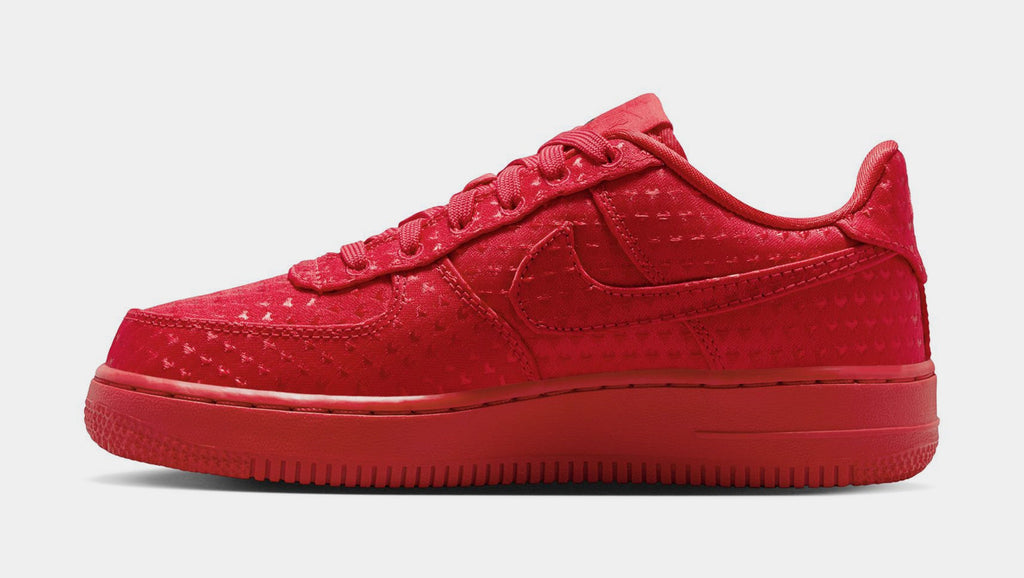 Air Force 1 Low Valentines Day Grade School Lifestyle Shoes (University Red/University Red/Black) - sneakers - view 3